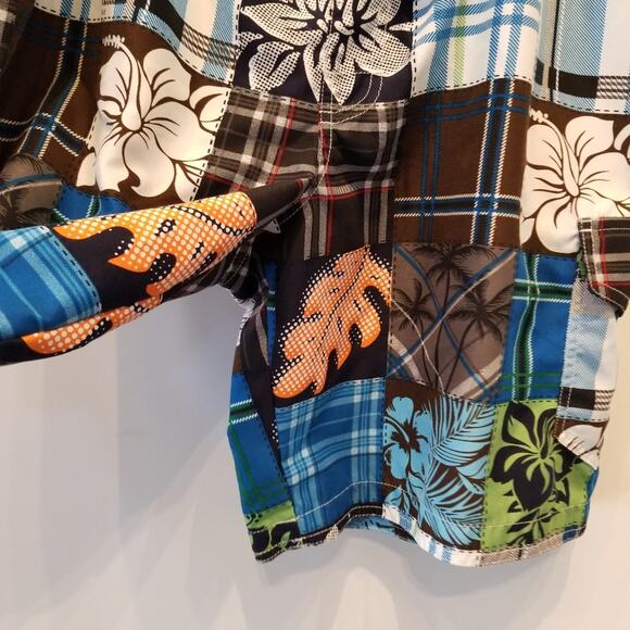 Sonoma Men's Swim Trunks Blue Tropical Print Hawaiian Coastal Shorts Size L - Picture 6 of 10